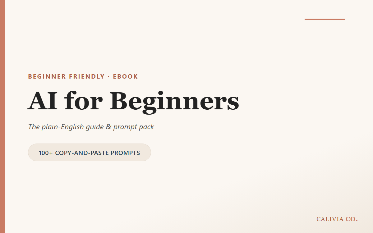 Cover of AI for Beginners: Prompt Pack and Guide